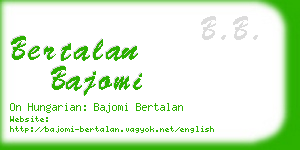 bertalan bajomi business card